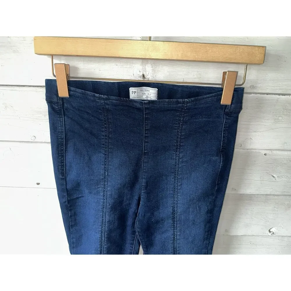Free People Ultra-Skinny Jeggings Dark Wash Size 27 - Picture 2 of 6